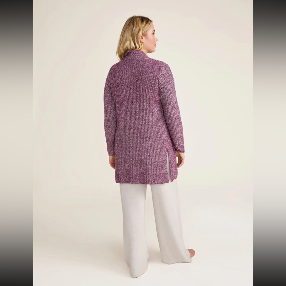 Barefoot Dreams Plum Open-Front Cozy Cardigan - Picture 3 of 7